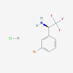 Chemical structure of (R)-1-(3-Bromophenyl)-2,2,2-trifluoroethanamine hydrochloride