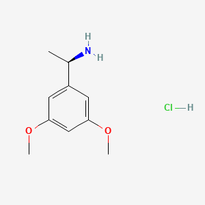 Chemical structure of (R)-1-(3,5-Dimethoxyphenyl)ethanamine hydrochloride