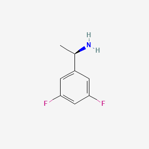 Chemical structure of (R)-1-(3,5-Difluorophenyl)ethanamine