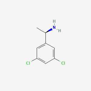 Chemical structure of (R)-1-(3,5-Dichlorophenyl)ethanamine