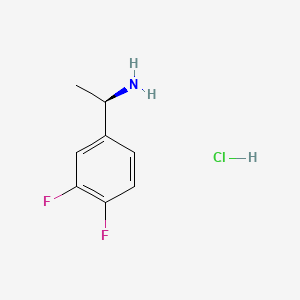 Chemical structure of (R)-1-(3,4-Difluorophenyl)ethanamine hydrochloride