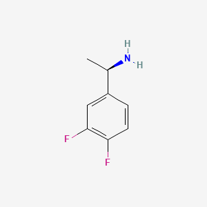Chemical structure of (R)-1-(3,4-Difluorophenyl)ethanamine