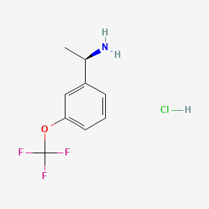 Chemical structure of (R)-1-(3-(Trifluoromethoxy)phenyl)ethanamine hydrochloride