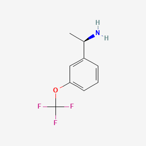 Chemical structure of (R)-1-(3-(Trifluoromethoxy)phenyl)ethanamine