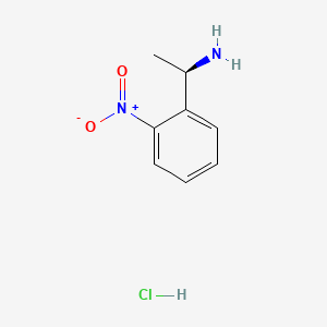 Chemical structure of (R)-1-(2-Nitrophenyl)ethanamine hydrochloride