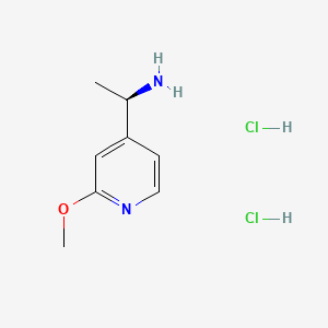 Chemical structure of (R)-1-(2-Methoxypyridin-4-yl)ethanamine dihydrochloride