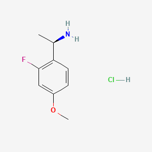 Chemical structure of (R)-1-(2-Fluoro-4-methoxyphenyl)ethanamine hydrochloride