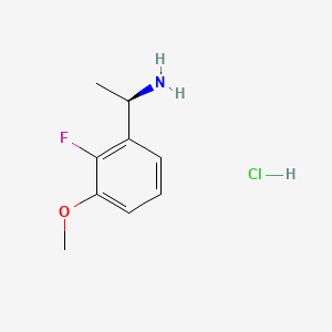 Chemical structure of (R)-1-(2-Fluoro-3-methoxyphenyl)ethanamine hydrochloride