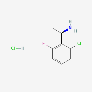Chemical structure of (R)-1-(2-Chloro-6-fluorophenyl)ethanamine hydrochloride