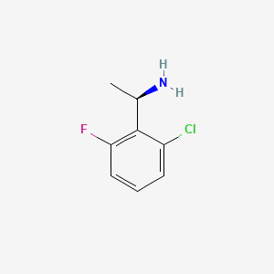 Chemical structure of (R)-1-(2-Chloro-6-fluorophenyl)ethanamine