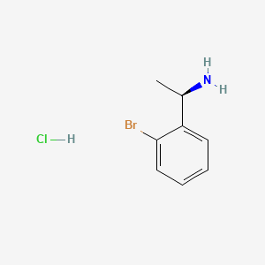 Chemical structure of (R)-1-(2-Bromophenyl)ethanamine hydrochloride