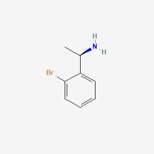 Chemical structure of (R)-1-(2-Bromophenyl)ethanamine