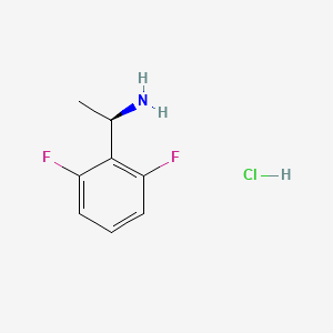 Chemical structure of (R)-1-(2,6-Difluorophenyl)ethanamine hydrochloride
