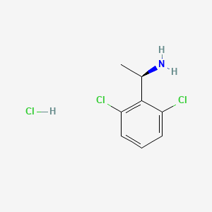Chemical structure of (R)-1-(2,6-Dichlorophenyl)ethanamine