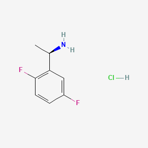 Chemical structure of (R)-1-(2,5-Difluorophenyl)ethanamine hydrochloride