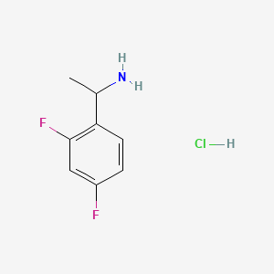 Chemical structure of (R)-1-(2,4-Difluorophenyl)ethanamine