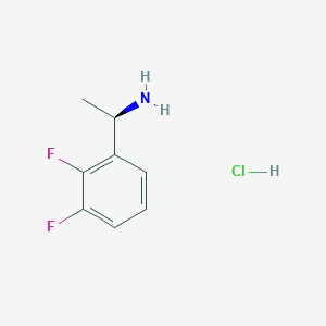 Chemical structure of (R)-1-(2,3-Difluorophenyl)ethanamine hydrochloride