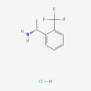 Chemical structure of (R)-1-(2-(Trifluoromethyl)phenyl)ethanamine hydrochloride