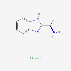 Chemical structure of (R)-1-(1H-Benzimidazol-2-yl)ethylamine Hydrochloride
