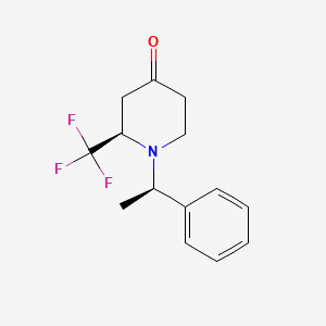 Chemical structure of (R)-1-((R)-1-phenylethyl)-2-(trifluoroMethyl)piperidin-4-one
