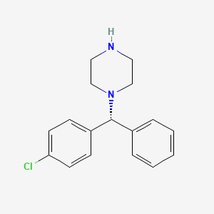Chemical structure of Norchlorcyclizine, (-)-