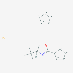 Chemical structure of (R)-(5-tert-Butyloxazolidinyl)ferrocene