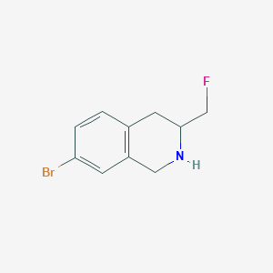 Chemical structure of (R)-(5-Bromo-2-fluorophenyl)(cyclopropyl)methanamine