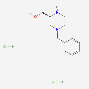 Chemical structure of (R)-(4-Benzylpiperazin-2-yl)methanol dihydrochloride