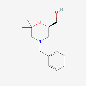Chemical structure of (R)-(4-Benzyl-6,6-dimethylmorpholin-2-yl)methanol