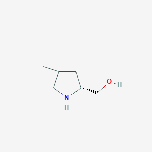 Chemical structure of (R)-(4,4-Dimethylpyrrolidin-2-yl)methanol