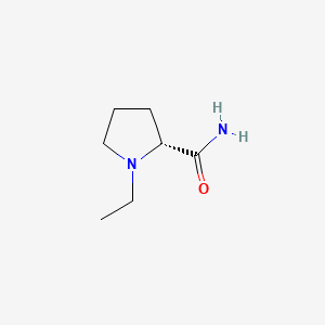 Chemical structure of (R)-(+)-1-Ethyl-2-pyrrolidinecarboxamide