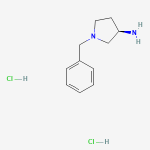 Chemical structure of (R)-1-benzylpyrrolidin-3-amine dihydrochloride