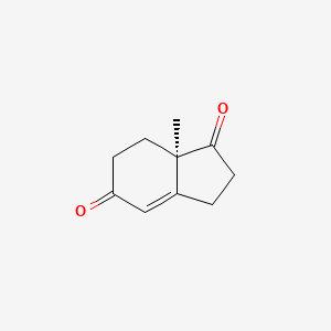Chemical structure of (7aR)-7a-Methyl-2,3,7,7a-tetrahydro-1H-indene-1,5(6H)-dione