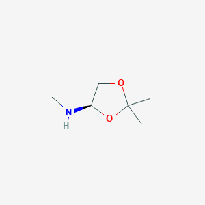 Chemical structure of (4R)-N,2,2-Trimethyl-1,3-dioxolan-4-amine