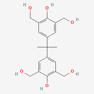 Chemical structure of (Propane-2,2-diylbis(2-hydroxybenzene-5,3,1-triyl))tetramethanol