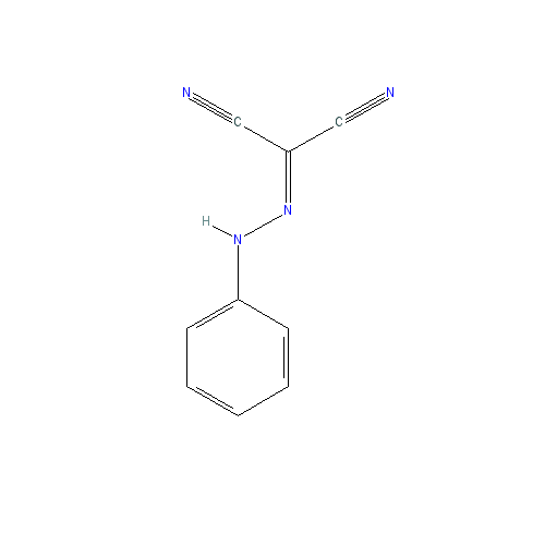 Chemical structure of (Phenylhydrazono)malononitrile