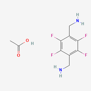 Chemical structure of (Perfluoro-1,4-phenylene)dimethanamine acetate