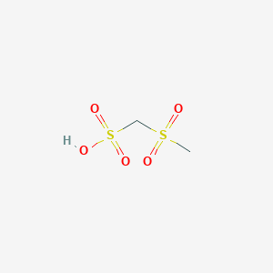 Chemical structure of (methylsulfonyl)methanesulfonic acid