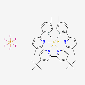 Chemical structure of (Ir[Me(Me)ppy]2(dtbpy))PF6