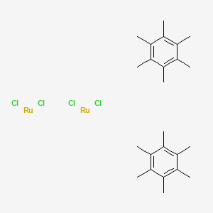 Chemical structure of Dichlorohexamethylbenzene ruthenium(II) dimer