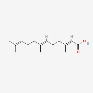 Chemical structure of (E,E)FARNESOIC ACID, 95+% DRY ICE ITEM
