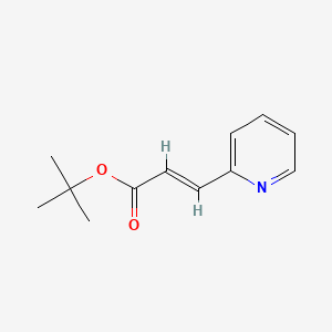 Chemical structure of (E)-Tert-Butyl 3-(Pyridin-2-Yl)Acrylate