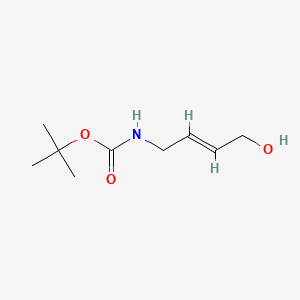 Chemical structure of tert-butyl N-(4-hydroxybut-2-en-1-yl)carbamate