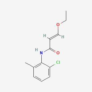 Chemical structure of (E)-N-(2-Chloro-6-methylphenyl)-3-ethoxyacrylamide