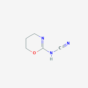 Chemical structure of (E)-N-(1,3-oxazinan-2-ylidene)cyanamide