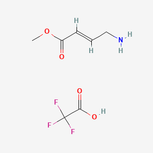 Chemical structure of (E)-Methyl 4-aminobut-2-enoate 2,2,2-trifluoroacetate