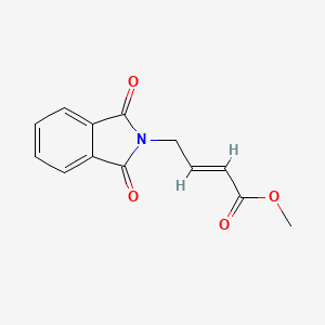 Chemical structure of (E)-methyl 4-(1,3-dioxoisoindolin-2-yl)but-2-enoate