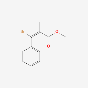 Chemical structure of (E)-Methyl 3-bromo-2-methyl-3-phenylacrylate