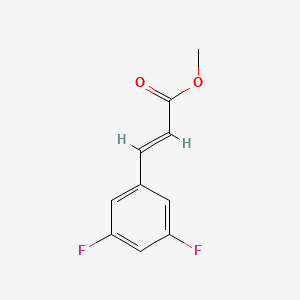 Chemical structure of (E)-Methyl 3-(3,5-difluorophenyl)acrylate