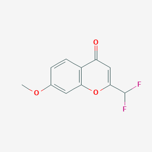 Chemical structure of (E)-Methyl 3-(3,5-difluoro-4-formylphenyl)acrylate